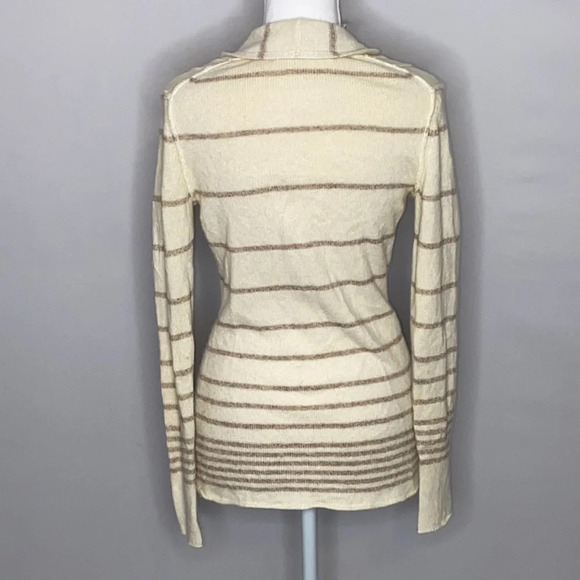 Banana Republic Luxury Cable Knit Striped Sweater Cardigan - Size XS - Picture 3 of 9